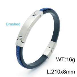 Stainless Steel Leather Bracelet