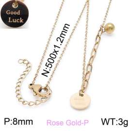 SS Rose Gold-Plating Necklace