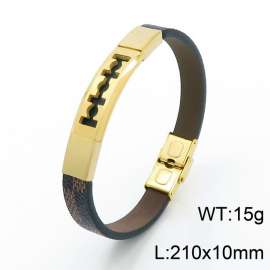 Stainless Steel Leather Bracelet