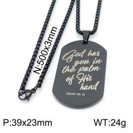 Stainless Steel Black-plating Necklace