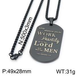 Stainless Steel Black-plating Necklace