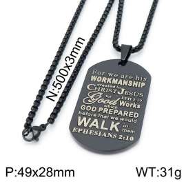 Stainless Steel Black-plating Necklace