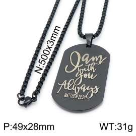 Stainless Steel Black-plating Necklace