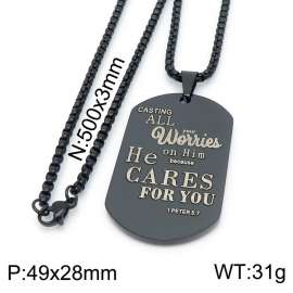 Stainless Steel Black-plating Necklace