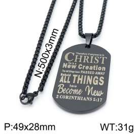 Stainless Steel Black-plating Necklace