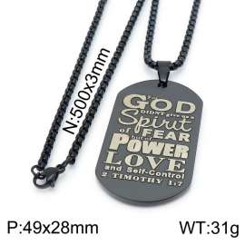 Stainless Steel Black-plating Necklace