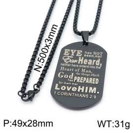 Stainless Steel Black-plating Necklace