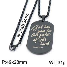 Stainless Steel Black-plating Necklace