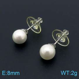 SS Shell Pearl Earrings