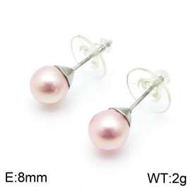 SS Shell Pearl Earrings