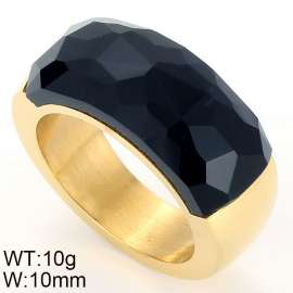 Stainless Steel Stone&Crystal Ring