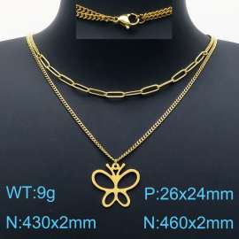 SS Gold-Plating Necklace