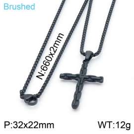 Stainless Steel Black-plating Necklace