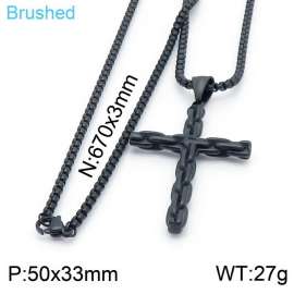 Stainless Steel Black-plating Necklace