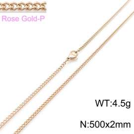 SS Rose Gold-Plating Necklace