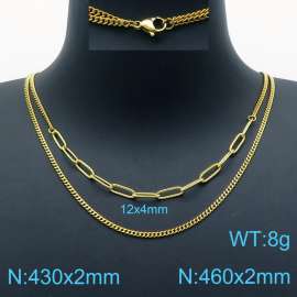 SS Gold-Plating Necklace