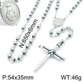 Stainless Steel Rosary Necklace