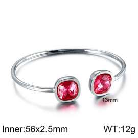 Stainless Steel Stone Bangle