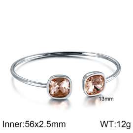 Stainless Steel Stone Bangle