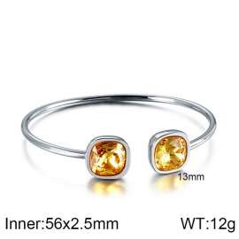 Stainless Steel Stone Bangle