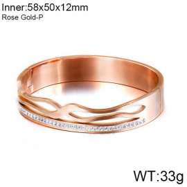 Stainless Steel Stone Bangle