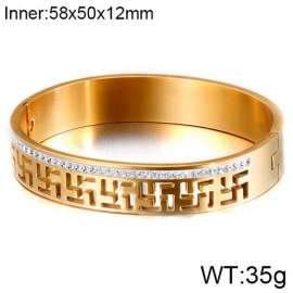 Stainless Steel Stone Bangle