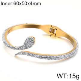 Stainless Steel Stone Bangle