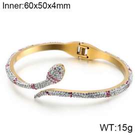 Stainless Steel Stone Bangle