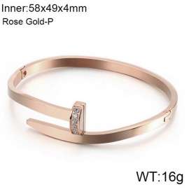 Stainless Steel Stone Bangle