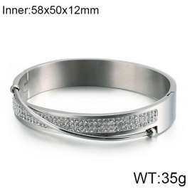 Stainless Steel Stone Bangle