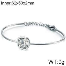 Stainless Steel Stone Bangle