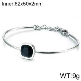 Stainless Steel Stone Bangle