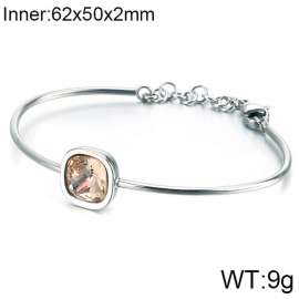 Stainless Steel Stone Bangle