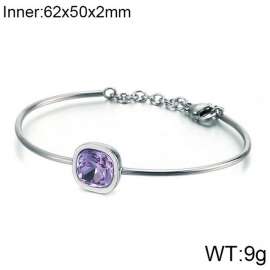 Stainless Steel Stone Bangle