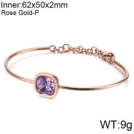 Stainless Steel Stone Bangle