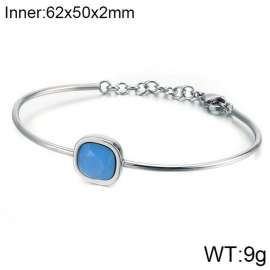 Stainless Steel Stone Bangle