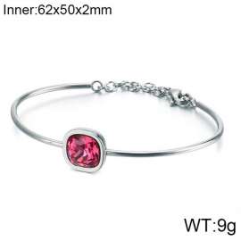 Stainless Steel Stone Bangle