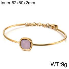 Stainless Steel Stone Bangle