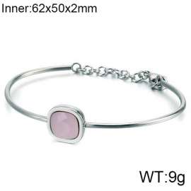 Stainless Steel Stone Bangle