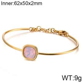 Stainless Steel Stone Bangle