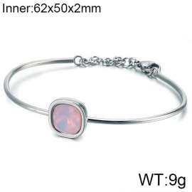 Stainless Steel Stone Bangle