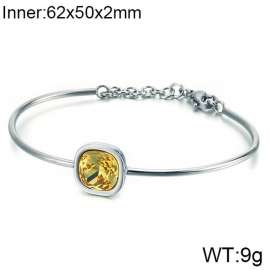 Stainless Steel Stone Bangle