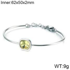 Stainless Steel Stone Bangle