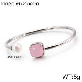 Stainless Steel Stone Bangle