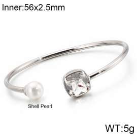 Stainless Steel Stone Bangle