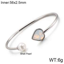 Stainless Steel Stone Bangle