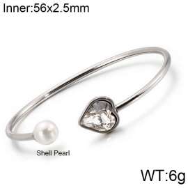 Stainless Steel Stone Bangle