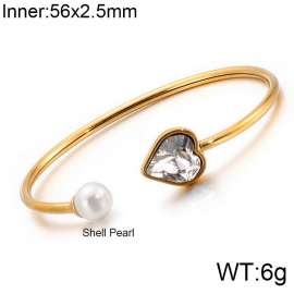 Stainless Steel Stone Bangle