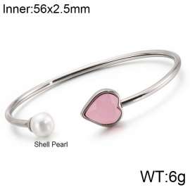 Stainless Steel Stone Bangle