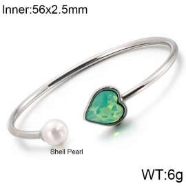 Stainless Steel Stone Bangle